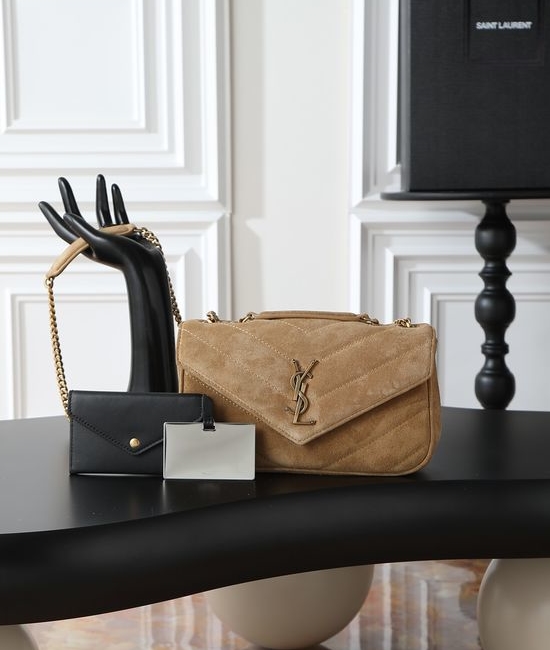 Yves Saint Laurent YSL LouLou Frosted Suede Bag 801437