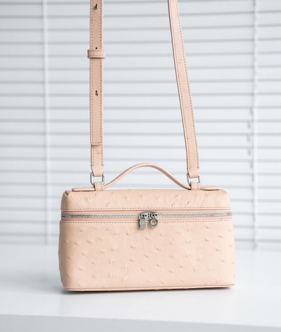 Loro Piana Extra Pocket Ostrich Pattern Bag 3676
