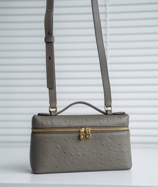 Loro Piana Extra Pocket L19 Ostrich Textured Bag L19