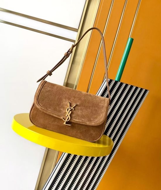 Yves Saint Laurent YSL Classic Gold Buckle Leather Shoulder Bag 832330