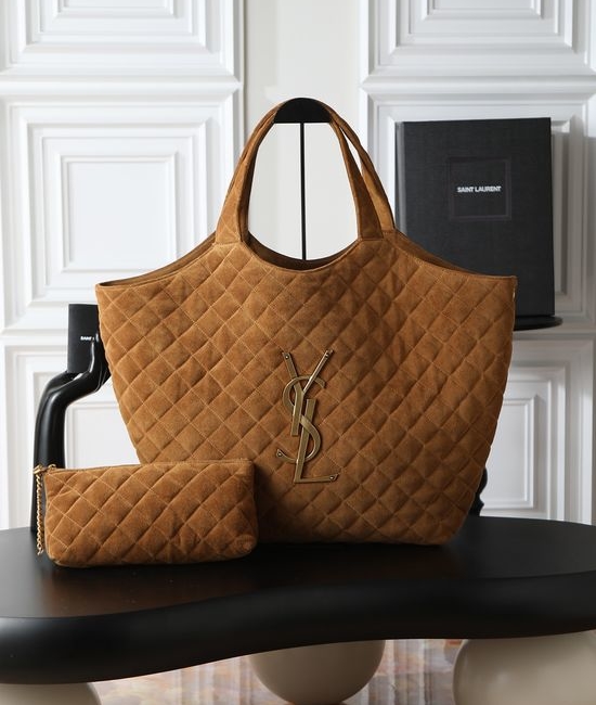Yves Saint Laurent YSL ICARE Large Suede Handbag 698651