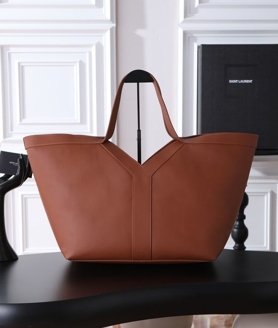 Yves Saint Laurent YSL Shopping Bag Khaki Cowhide 817602