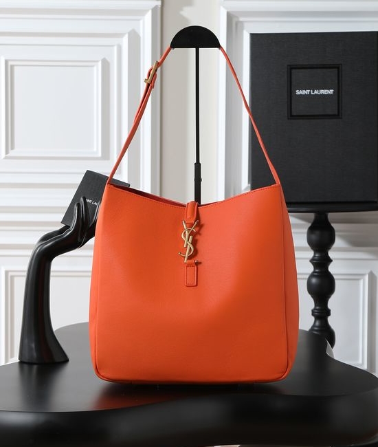 Yves Saint Laurent YSL LE 5A7 Large Smooth Leather Hobo Bag 753837