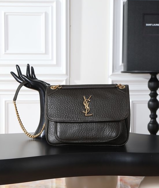 Yves Saint Laurent YSL Niki Elephant Grain Lambskin Bag 633158