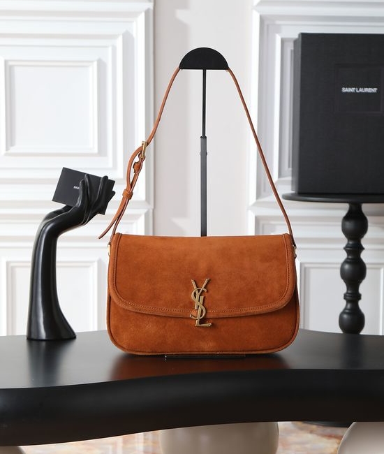 Yves Saint Laurent YSL SOLFERINO BOX Suede Shoulder Bag 832332
