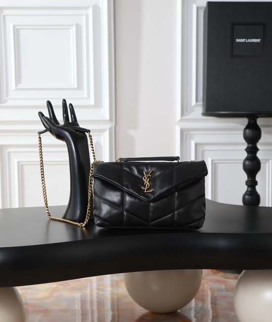 Yves Saint Laurent YSL Loulou Puffer Mini Double Chain Bag 759337