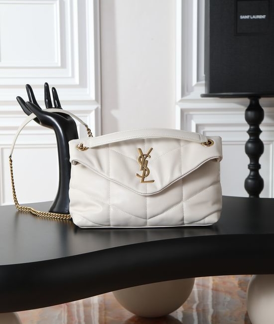 Yves Saint Laurent YSL Loulou Puffer Quilted Lambskin Chain Bag 577476