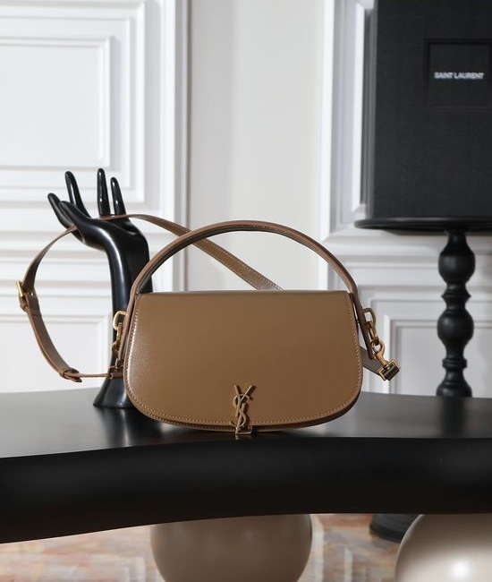 Yves Saint Laurent YSL VOLTAIRE Beige Leather Top Handle Bag 7982