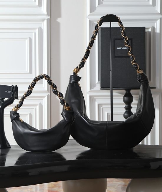 Yves Saint Laurent YSL AMALIA Hobo Woven Chain Bag 862210