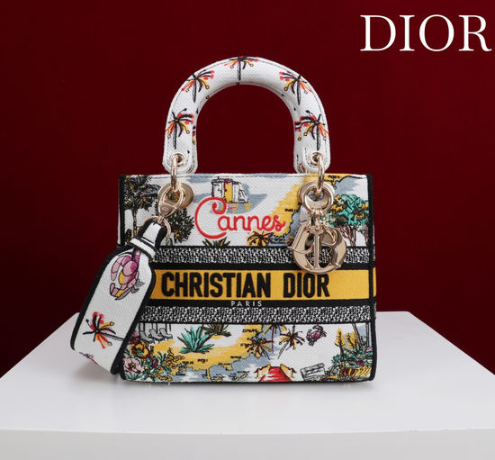 Christian Dior CD Lady Beach Embroidery Bag 6814