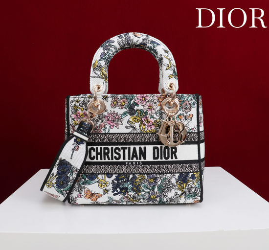 Christian Dior CD Lady Flower Embroidery Bag 6814