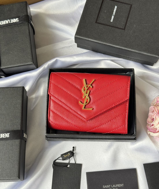 Yves Saint Laurent YSL Caviar Leather Bifold Wallet 414404