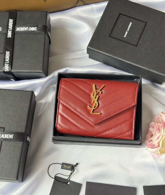 Yves Saint Laurent YSL Caviar Leather Bifold Wallet 414404