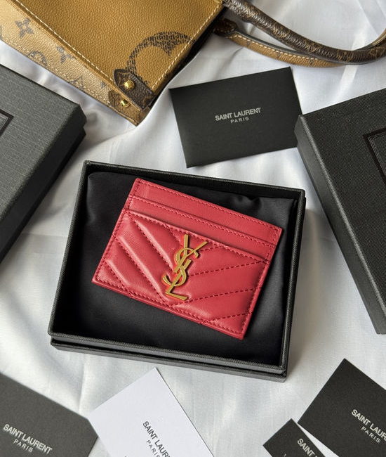 Yves Saint Laurent YSL MONOGRAM Matelasse Card Holder 423291