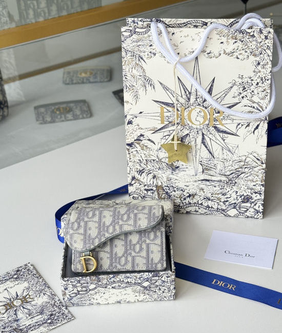 Christian Dior CD Saddle Oblique Printed Card Holder 5611