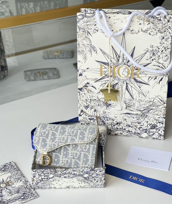 Christian Dior CD Saddle Oblique Printed Card Holder 5611