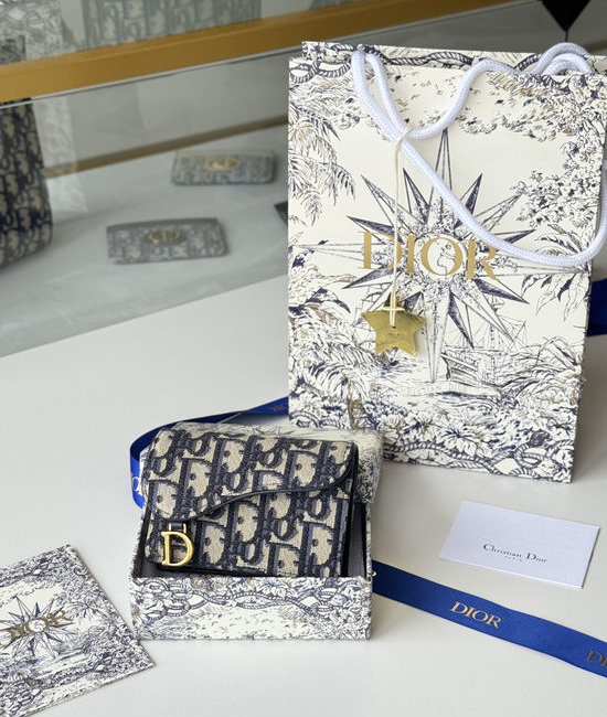 Christian Dior CD Saddle Oblique Printed Card Holder 5611