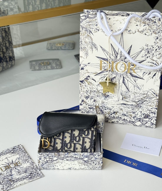 Christian Dior CD Saddle Oblique Card Holder 5611