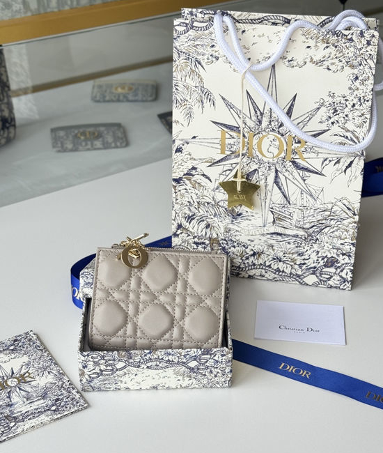 Christian Dior CD Caro Dahlia Lambskin Wallet S6037UBHZ_M928