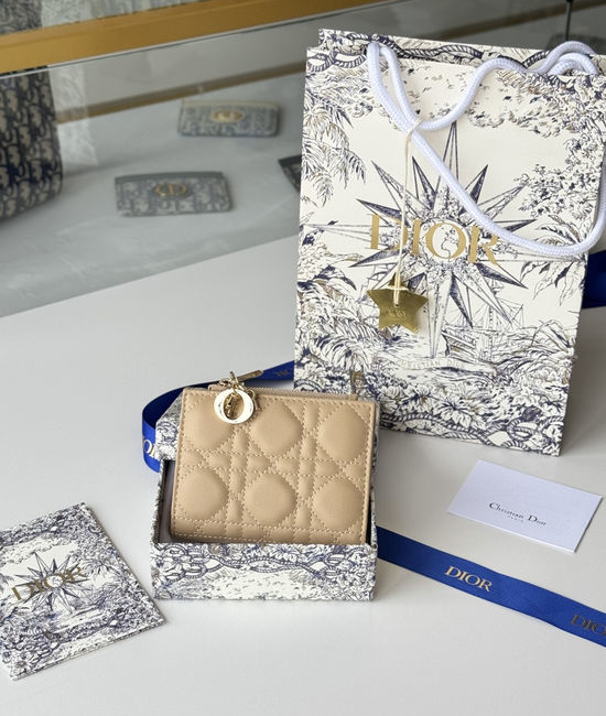 Christian Dior CD Caro Dahlia Lambskin Wallet S6037UBHZ_M928