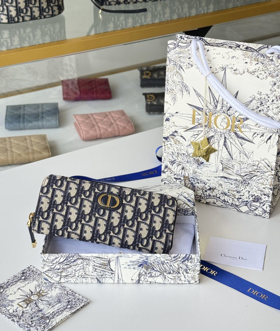 Christian Dior CD Oblique Long Zipper Wallet S2189