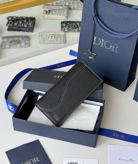 Christian Dior CD Saddle Long Wallet Black 2ADBC330YKS_H27E