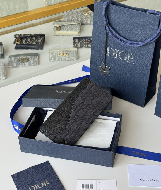 Christian Dior CD Saddle Long Wallet Black 2ADBC330YKS_H27E