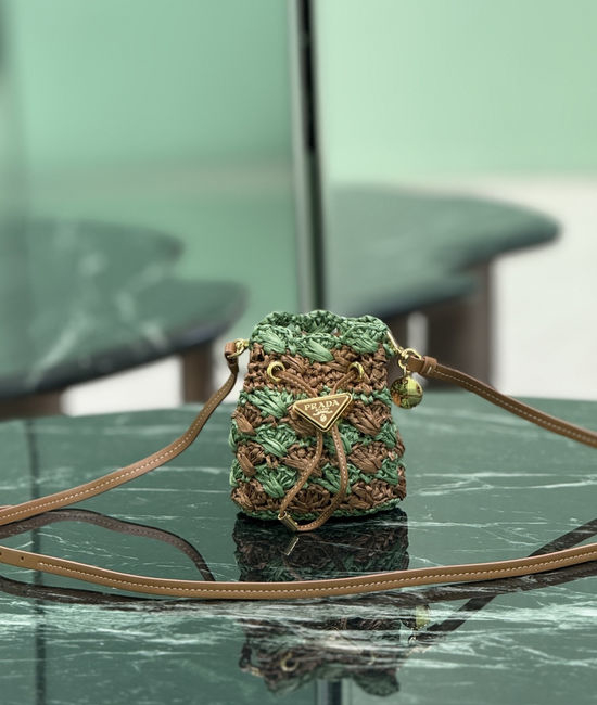 Prada Woven Mini Bucket Bag 1NR040