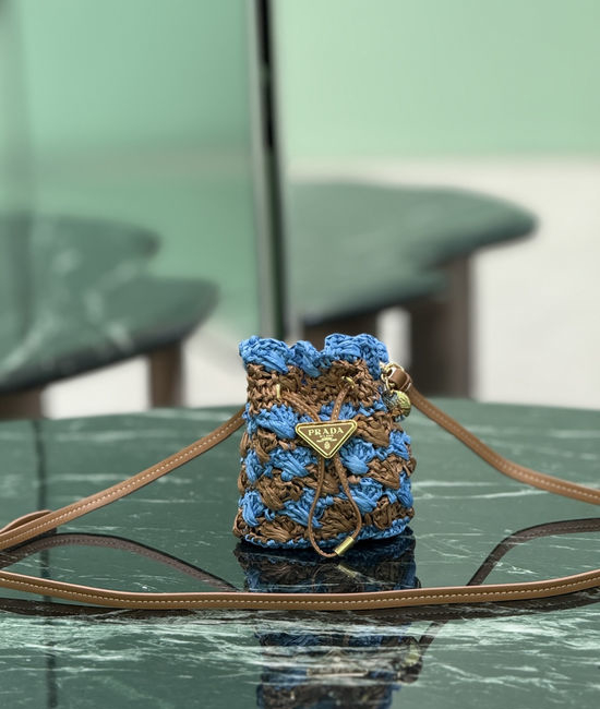 Prada Woven Mini Bucket Bag 1NR040