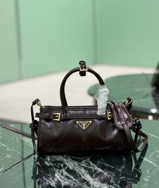 Prada Softlux Patent Leather Mini Satchel 1BA486