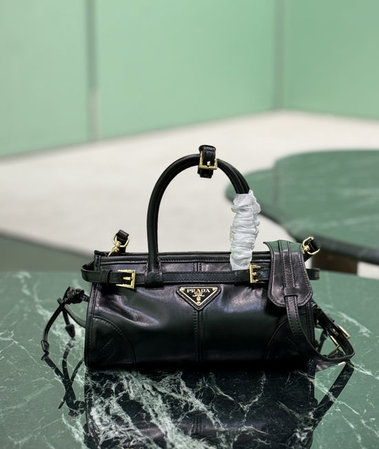 Prada Softlux Patent Leather Mini Satchel 1BA486