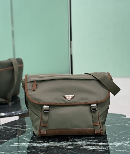 Prada Messenger Bag Large Suede Detail 2VD052
