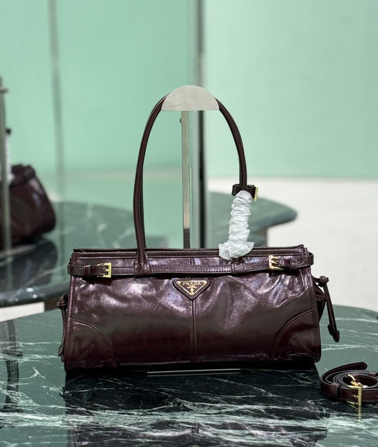 Prada SoftLux Leather Handheld Crossbody Bag 1BA426