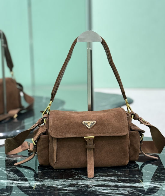 Prada Suede Messenger Bag 1BD394