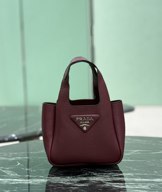 Prada Panier Small Leather Tote Bag 1BA349