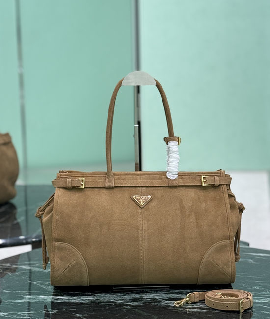 Prada SoftLux Suede Bag Removable Strap 1BA433
