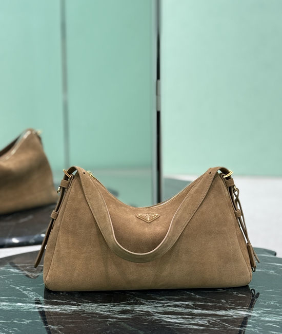Prada Suede Hobo Handbag 1BC228