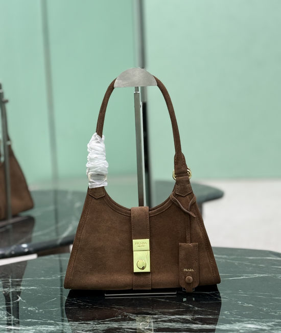 Prada Suede Mini Satchel Handbag 1BG580