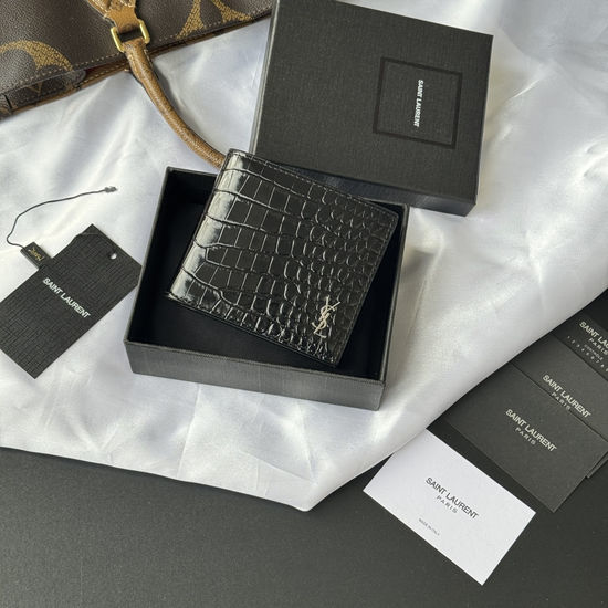 Yves Saint Laurent YSL Monogram Fold Wallet 607727