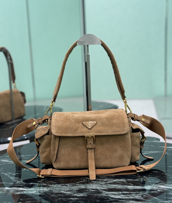 Prada Suede Messenger Bag 1BD394