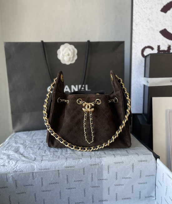 Chanel Hobo Drawstring Bucket Bag AS5631