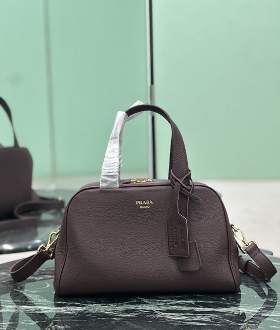 Prada Grained Leather Top Handle Bag 1BB148