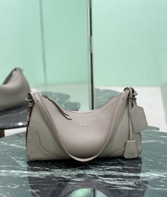 Prada Aimee Textured Leather Shoulder Bag 1BC280