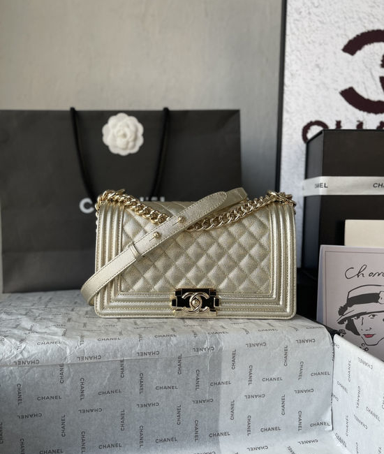 Chanel Classic Leboy Caviar Leather Handbag A67086