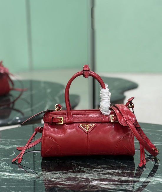 Prada Softlux Patent Leather Mini Satchel 1BA486