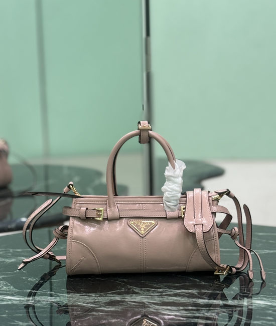 Prada Softlux Patent Leather Mini Satchel 1BA486
