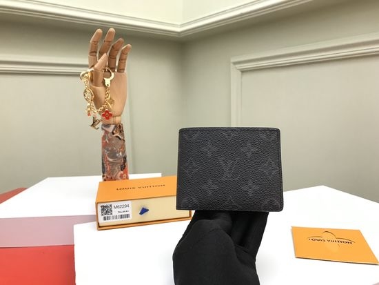 Louis Vuitton LV Slender Monogram Eclipse Wallet M62294