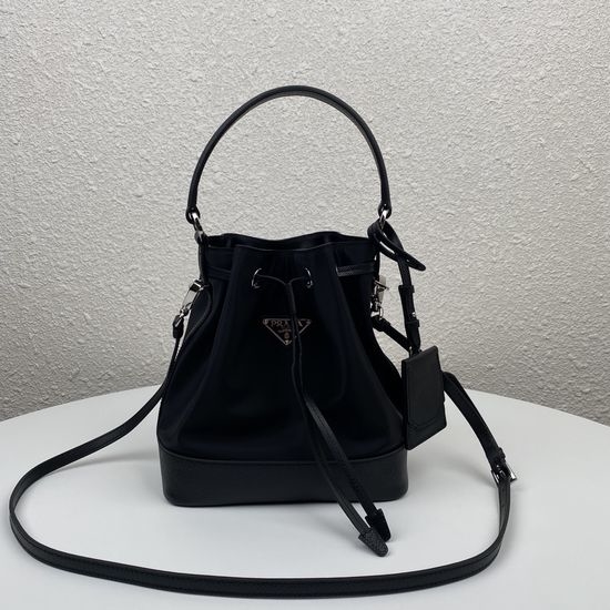 Prada New Nylon Bucket Bag with Removable Strap 1BE055