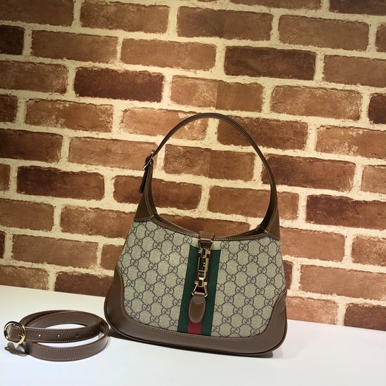 Gucci Brown Red Green Stripe Shoulder Bag 636706