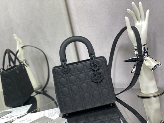 Christian Dior CD Lady Matte Leather Handbag 6605